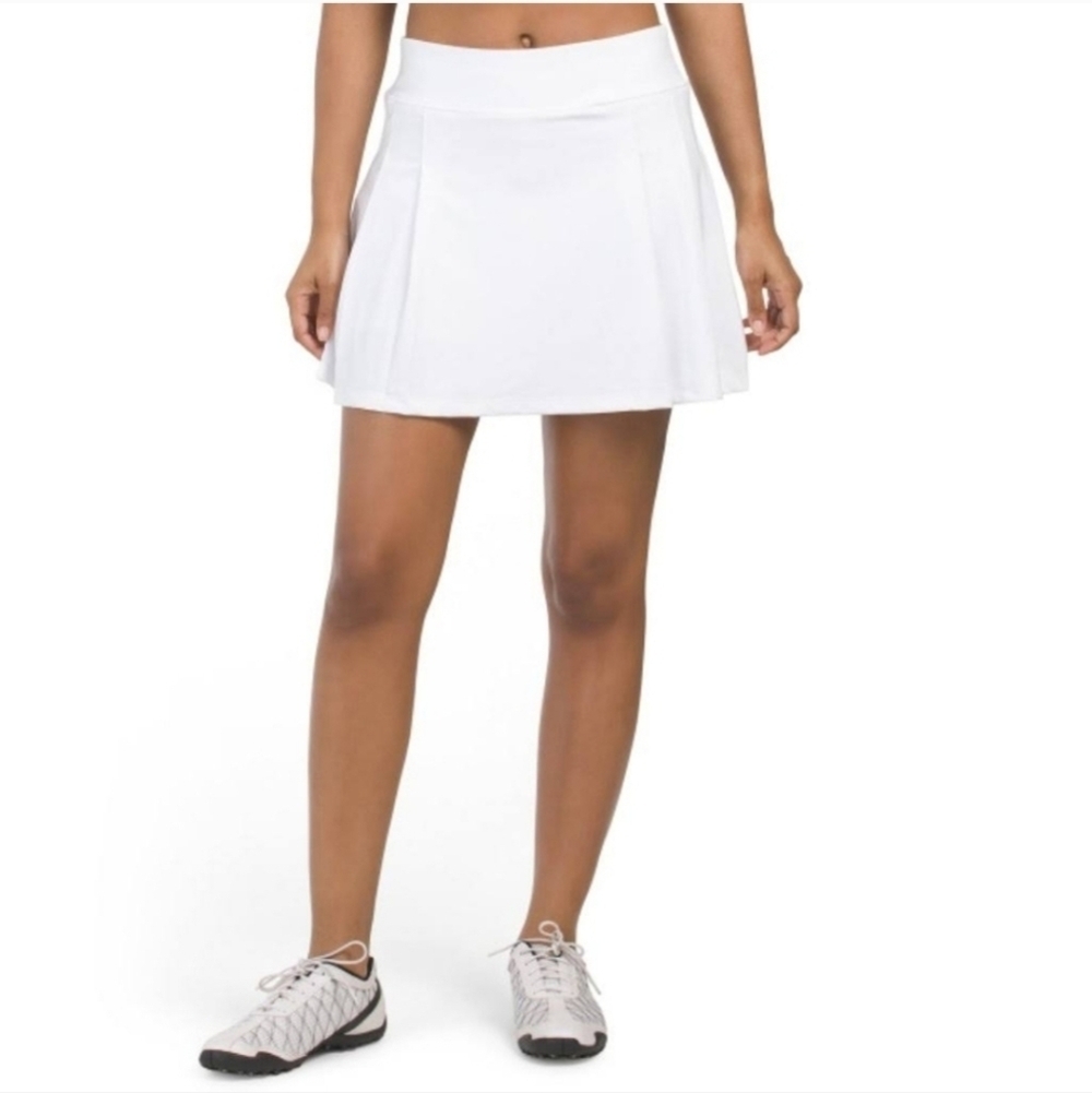 Tommy Bahama White Side Pleated Golf Skirt Skort Size Large